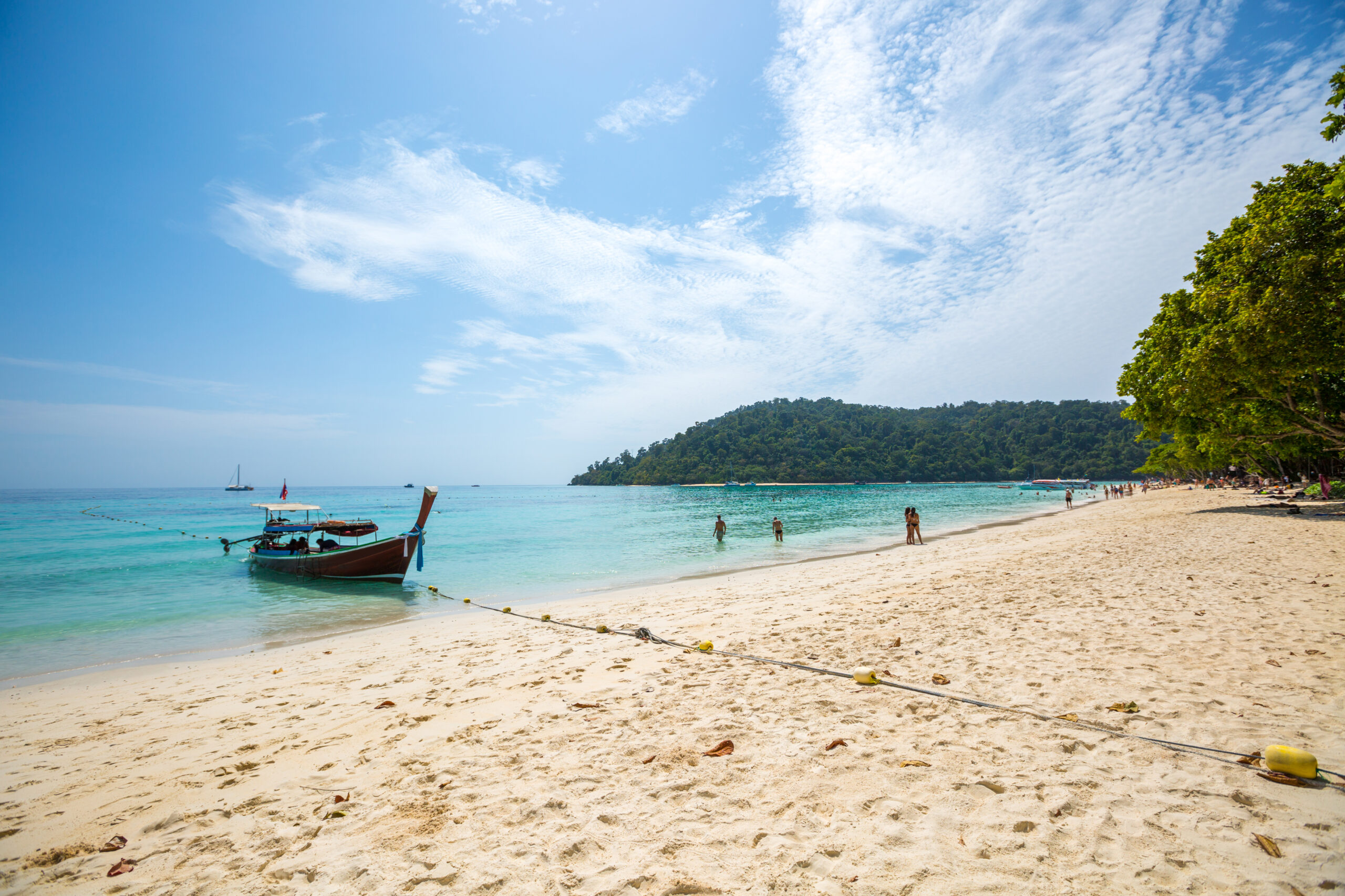long tail boat tropical beach krabi thailand scaled